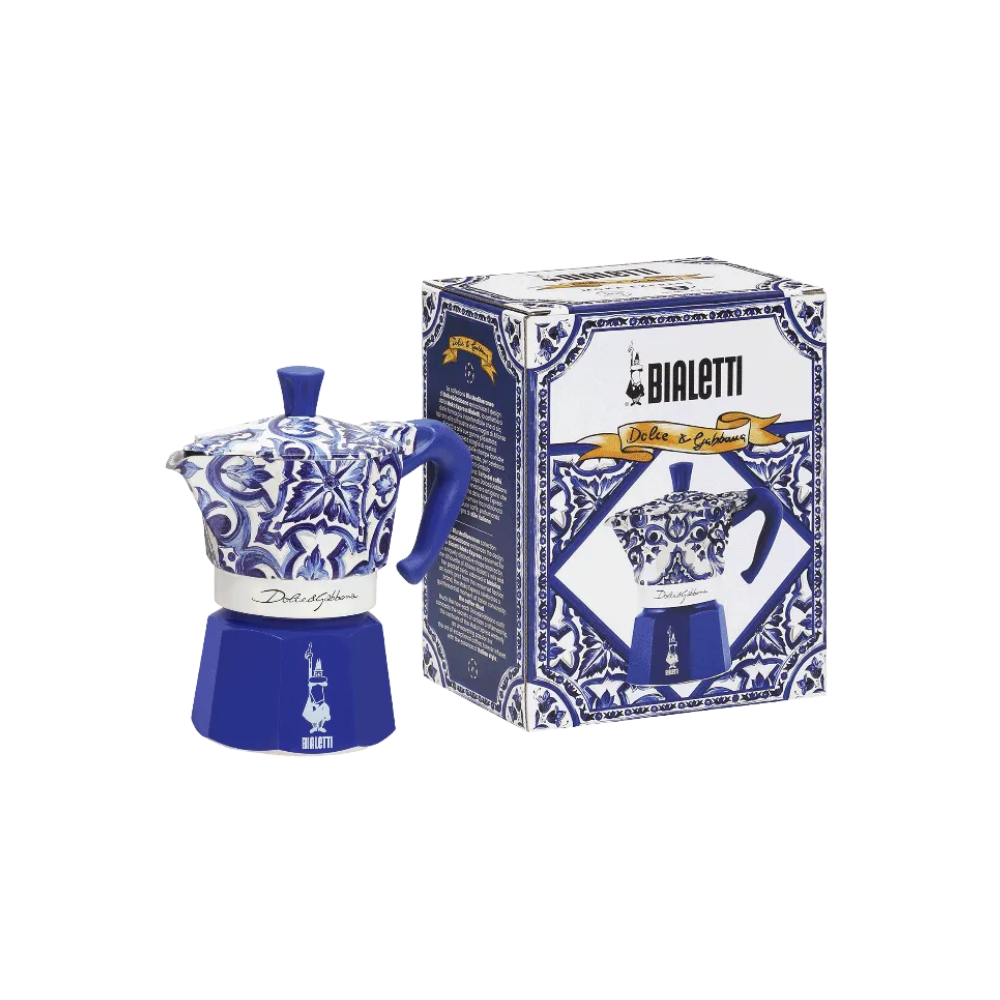 Bialetti Dolce & Gabbana Moka Express Blu 3 Cups Box