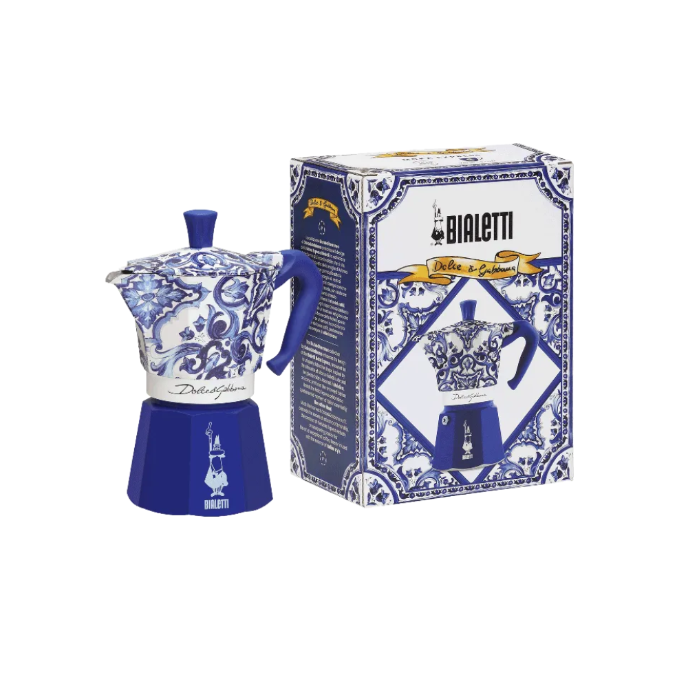 Bialetti Dolce & Gabbana Moka Express Blu 6 Cups Box