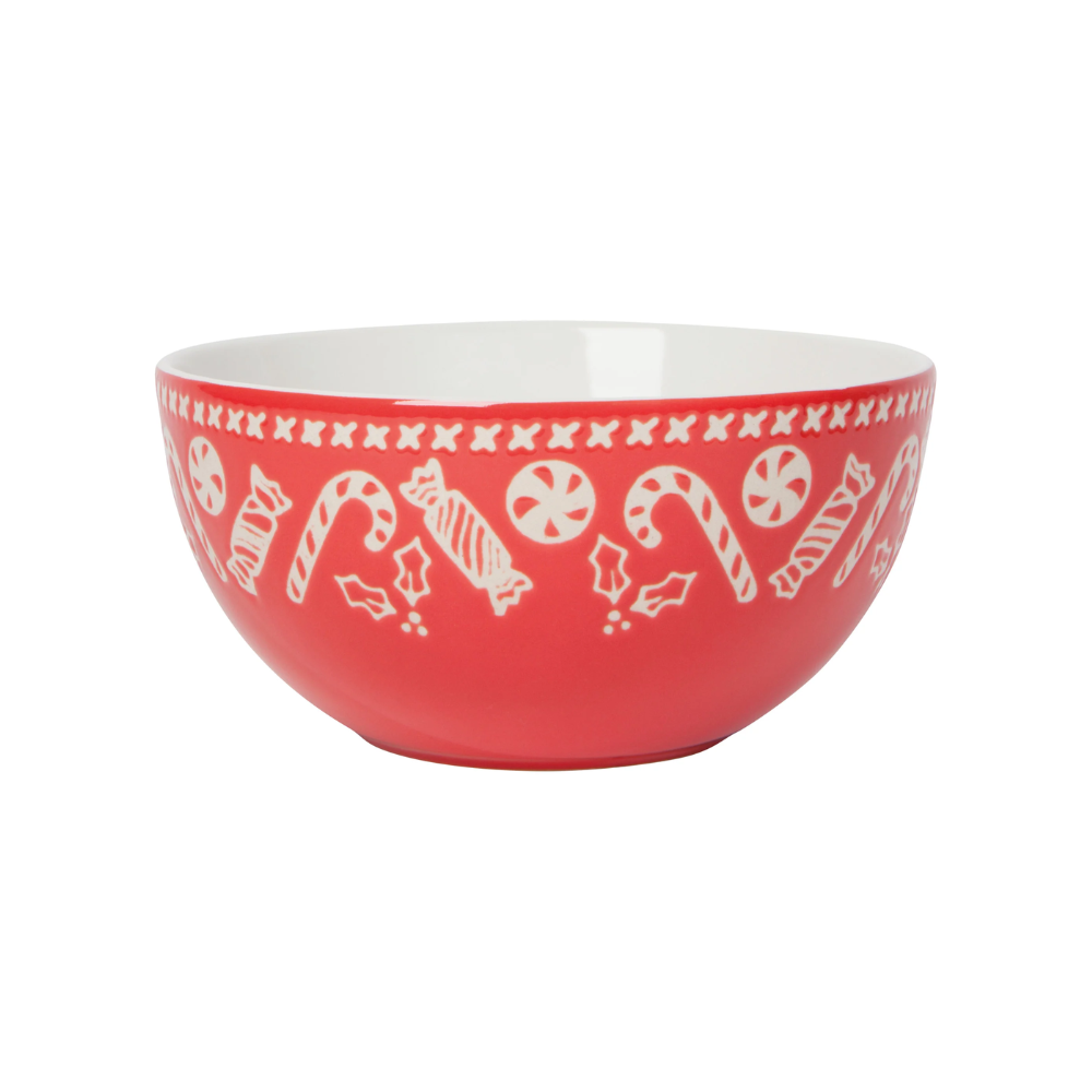 Holly Jolly Candy Bowls Red