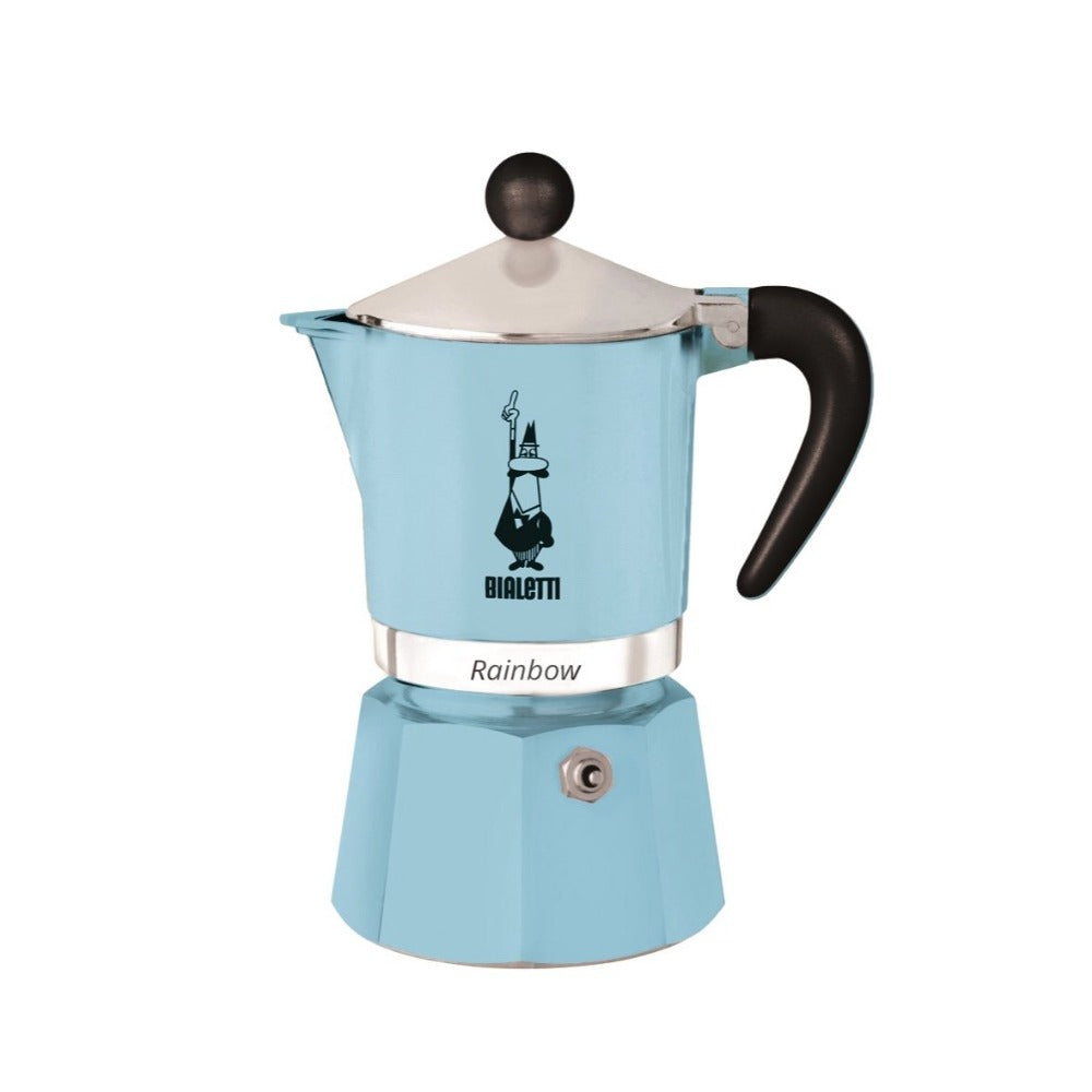 Bialetti Rainbow Blue stovetop espresso coffee maker