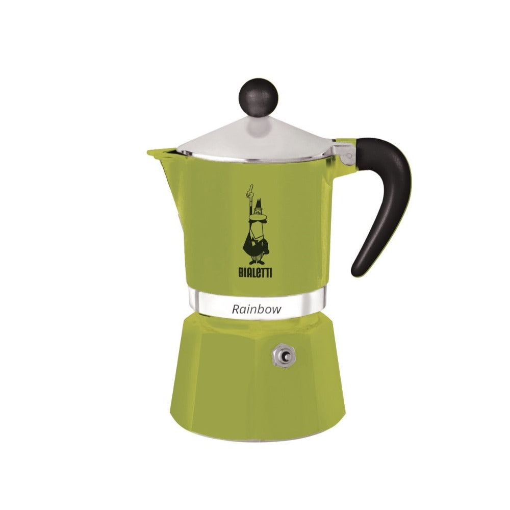 Bialetti Rainbow Green stovetop espresso coffee maker