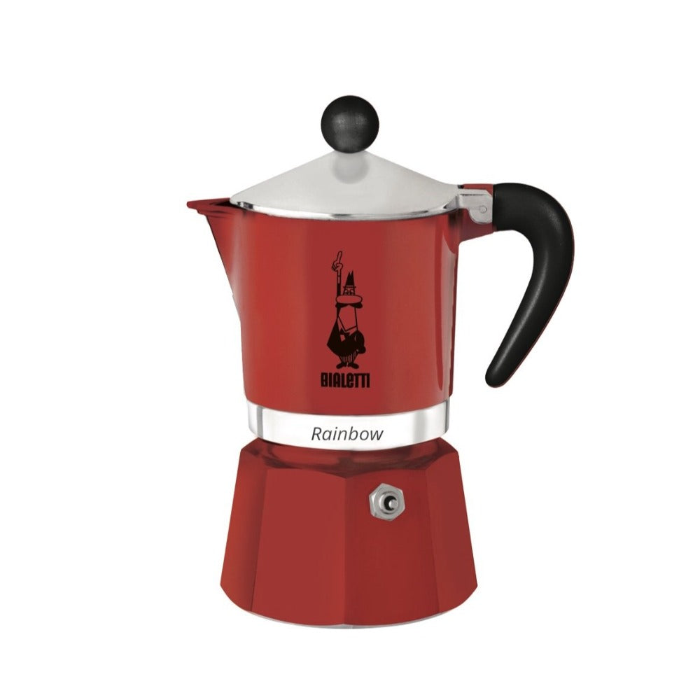 Bialetti Rainbow Red stovetop espresso coffee maker
