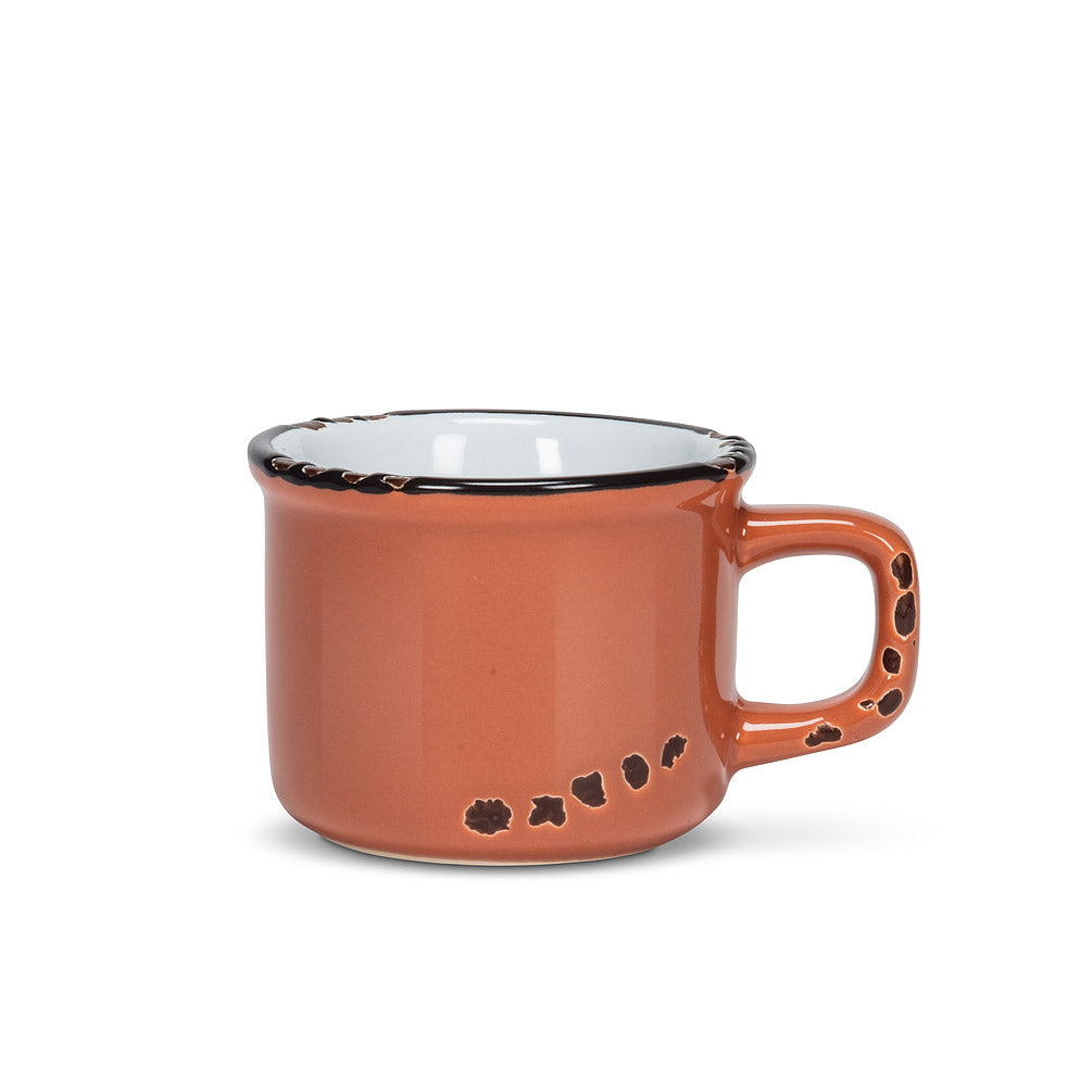 Enamel Look Espresso Cup Terracotta