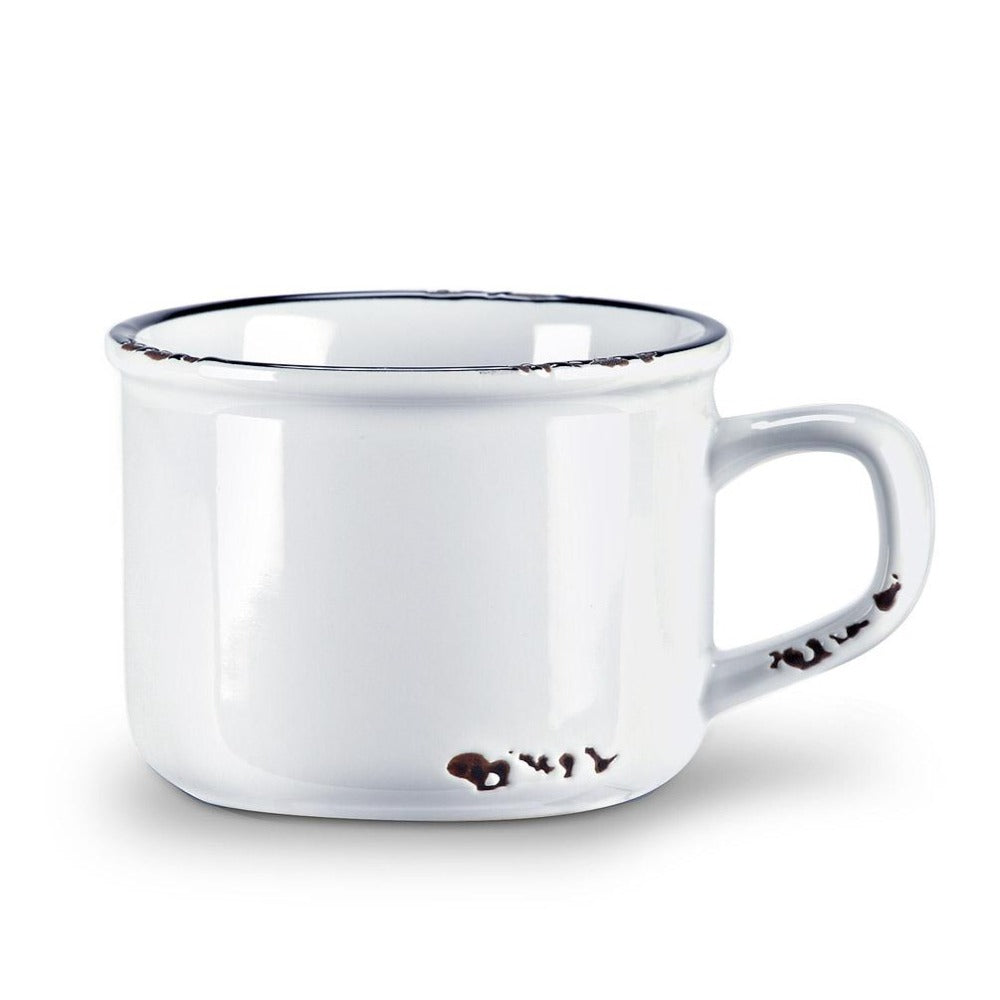 Enamel Look Cappuccino Cup White