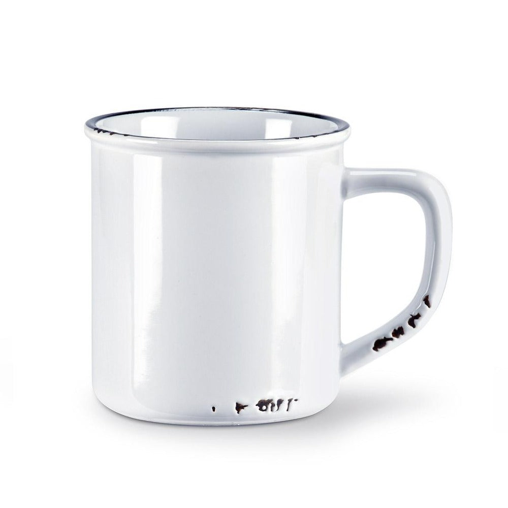 Enamel Look Mug White