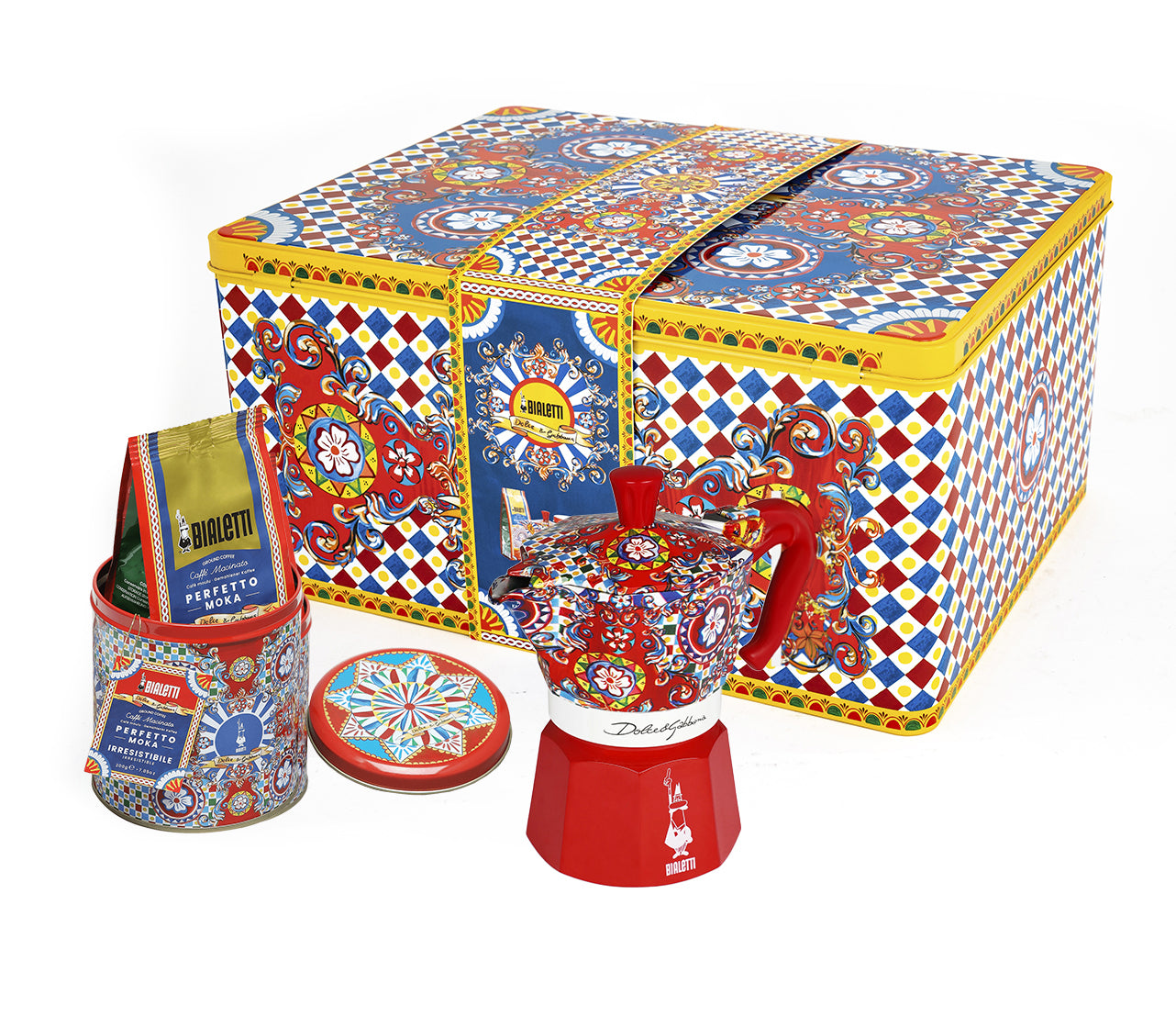 Bialetti Dolce & Gabbana Moka Express 3-Cup Espresso Maker & Coffee Set