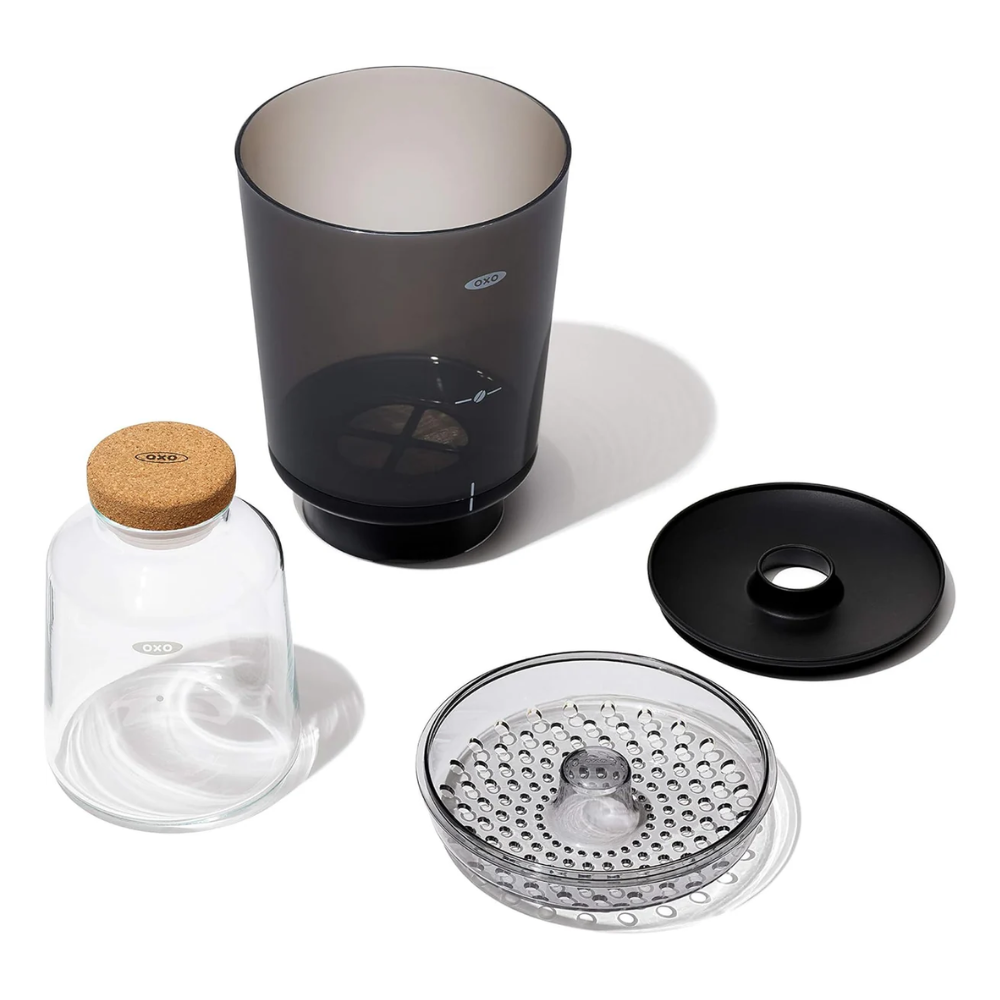OXO Compact Cold Brew Coffee Maker Disassembled