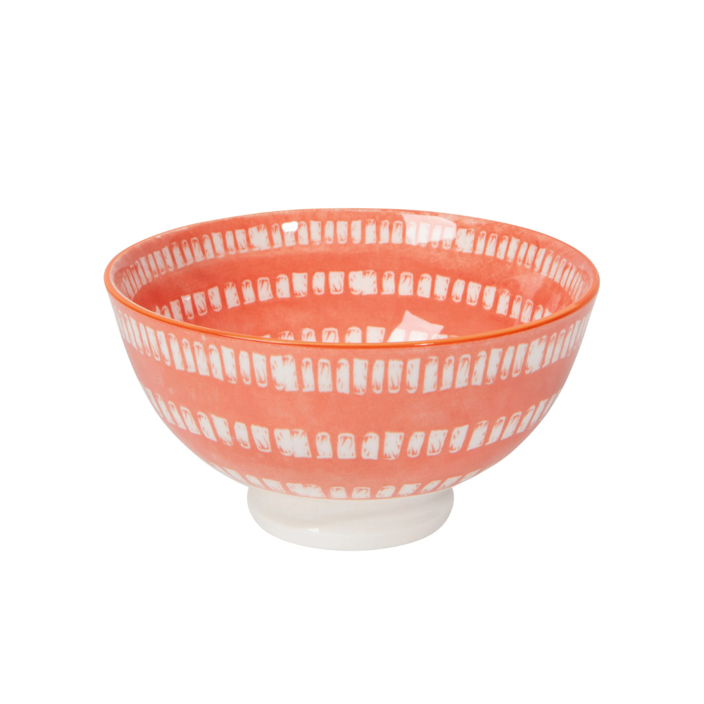 Orange ammonite bowl