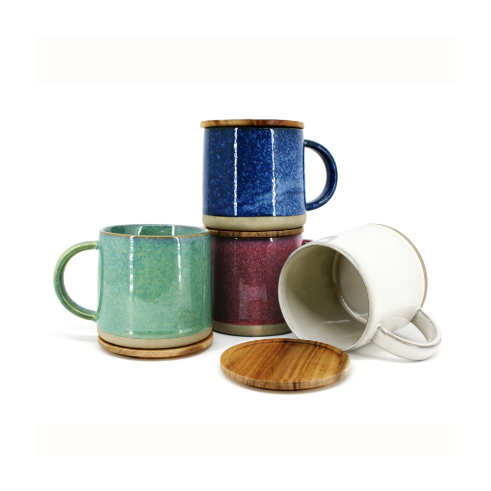 Reactive Mugs Stacked