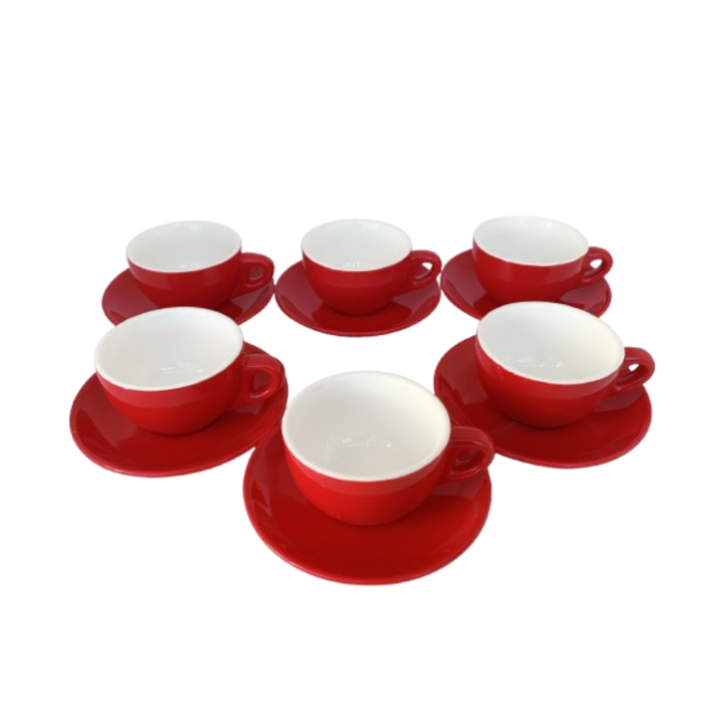 Red Cappuccino Cups