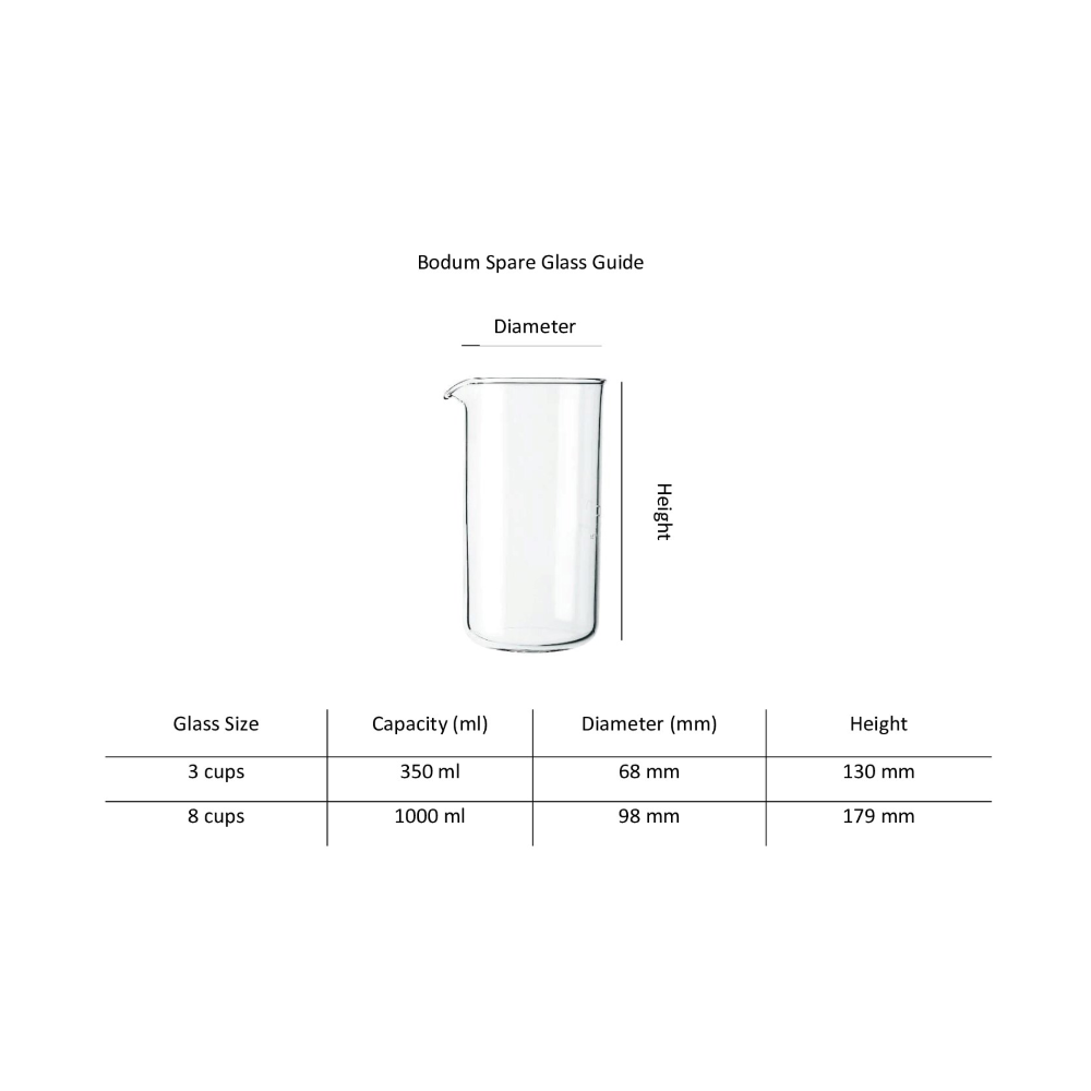Bodum top spare glass