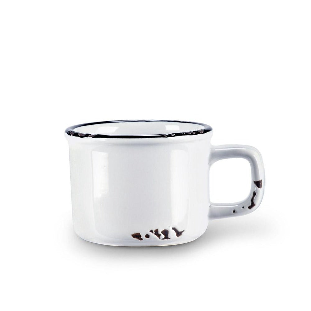 Enamel Look Espresso Cup White