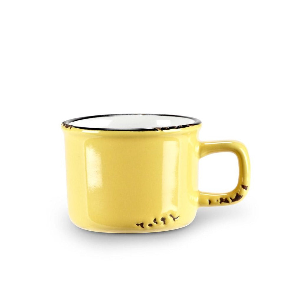 Enamel Look Espresso Cup Yellow