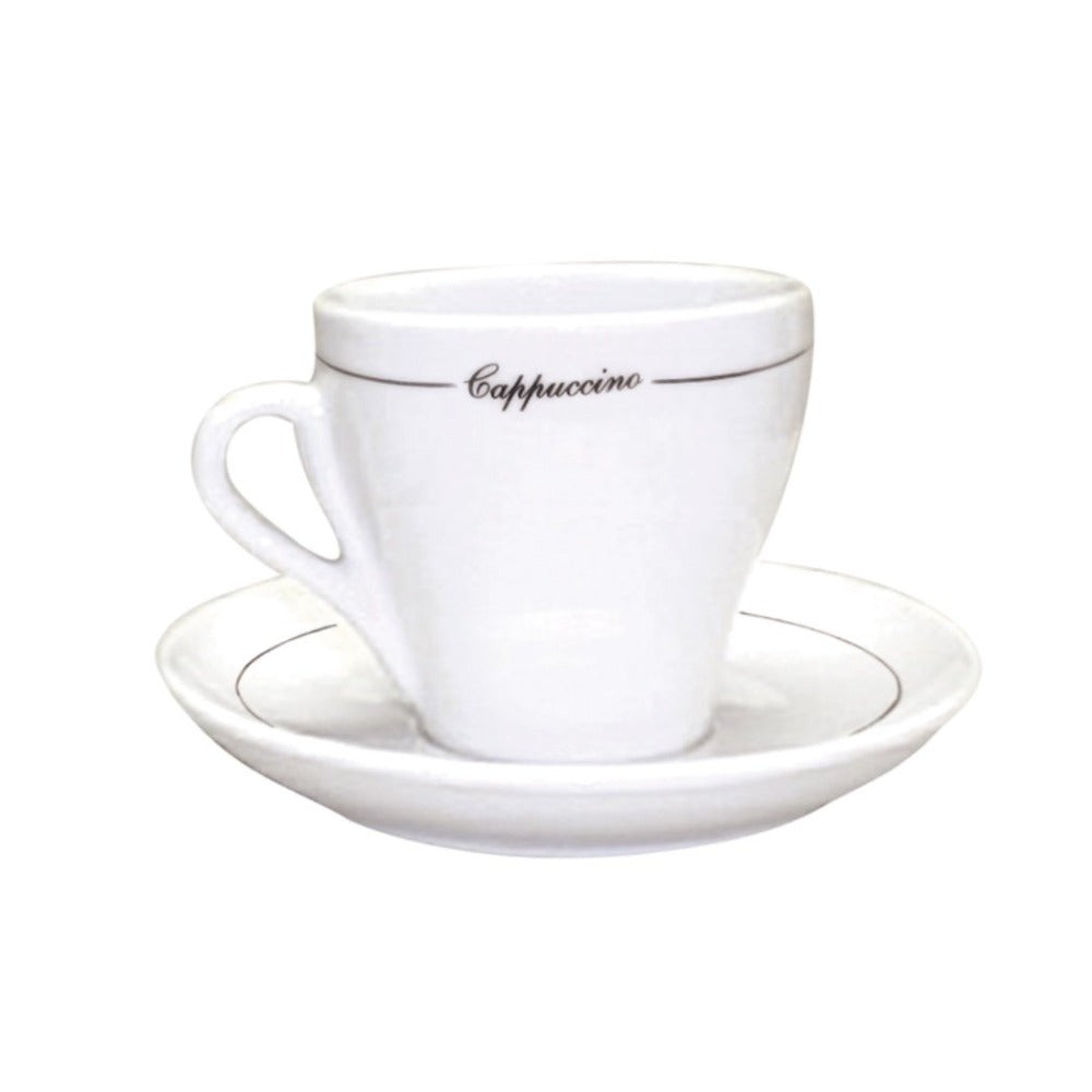 Pear Shaped Cappuccino Cup with Black Line