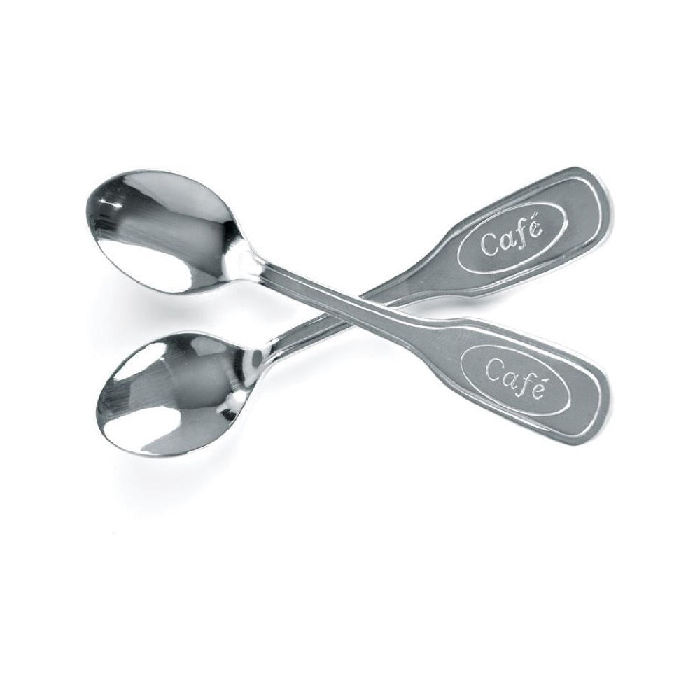 Cafe Engraved Stainless Steel Espresso Spoon